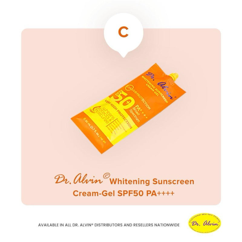 DR ALVIN WHITENING SUNSCREEN GEL CREAM 50G SACHET